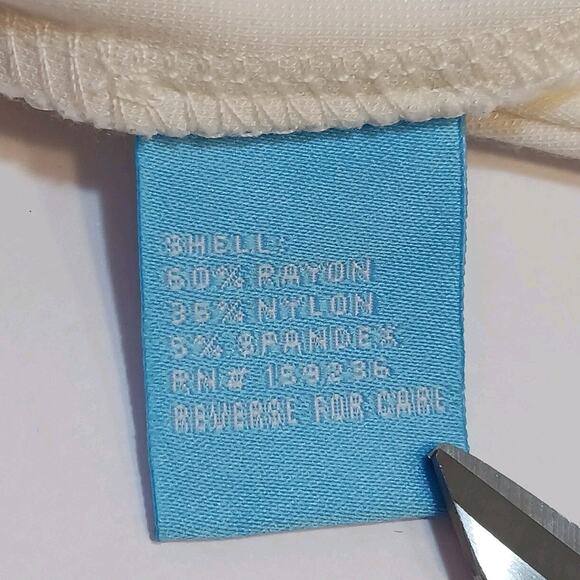 J. Mclaughlin Dress Pants Womens Size 6 High Rise Flat Front Wide Leg Ivory FLAW - Picture 6 of 15